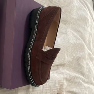 Brand new Jon Josef made in Spain suede brown loafer